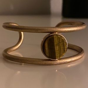 Madewell brass tigers eye cuff bracelet